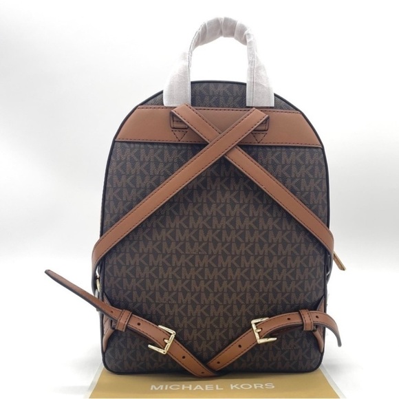 Michael Kors Medium Jaycee Zip Packet Backpack Brown - Picture 5 of 13